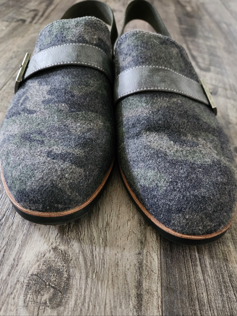 Life Stride Women's Zaida Velocity 2.0 Olive Camo Felt Slingback Mule Loafers - Picture 6 of 10